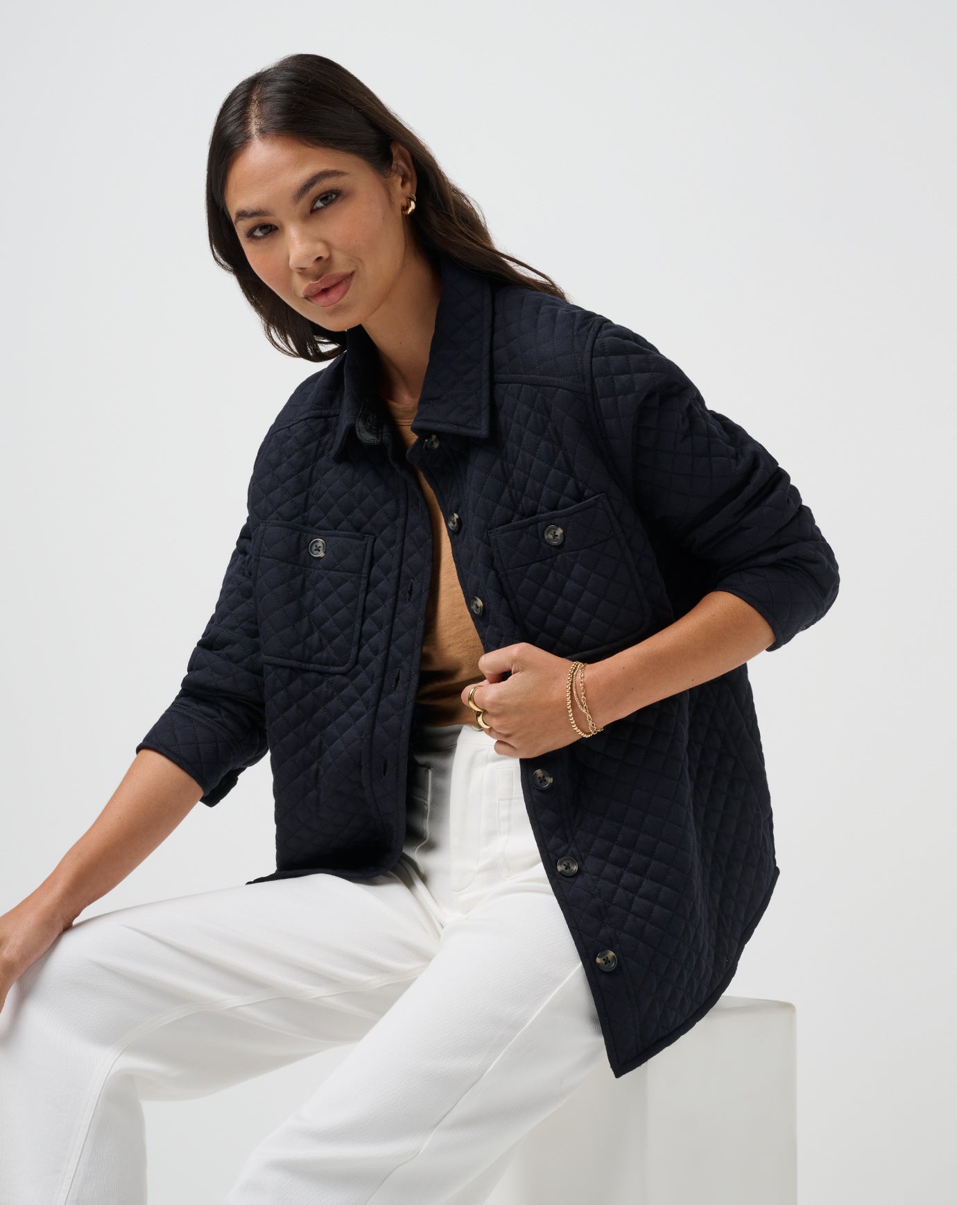 Diamond Quilted Shacket - Image 4