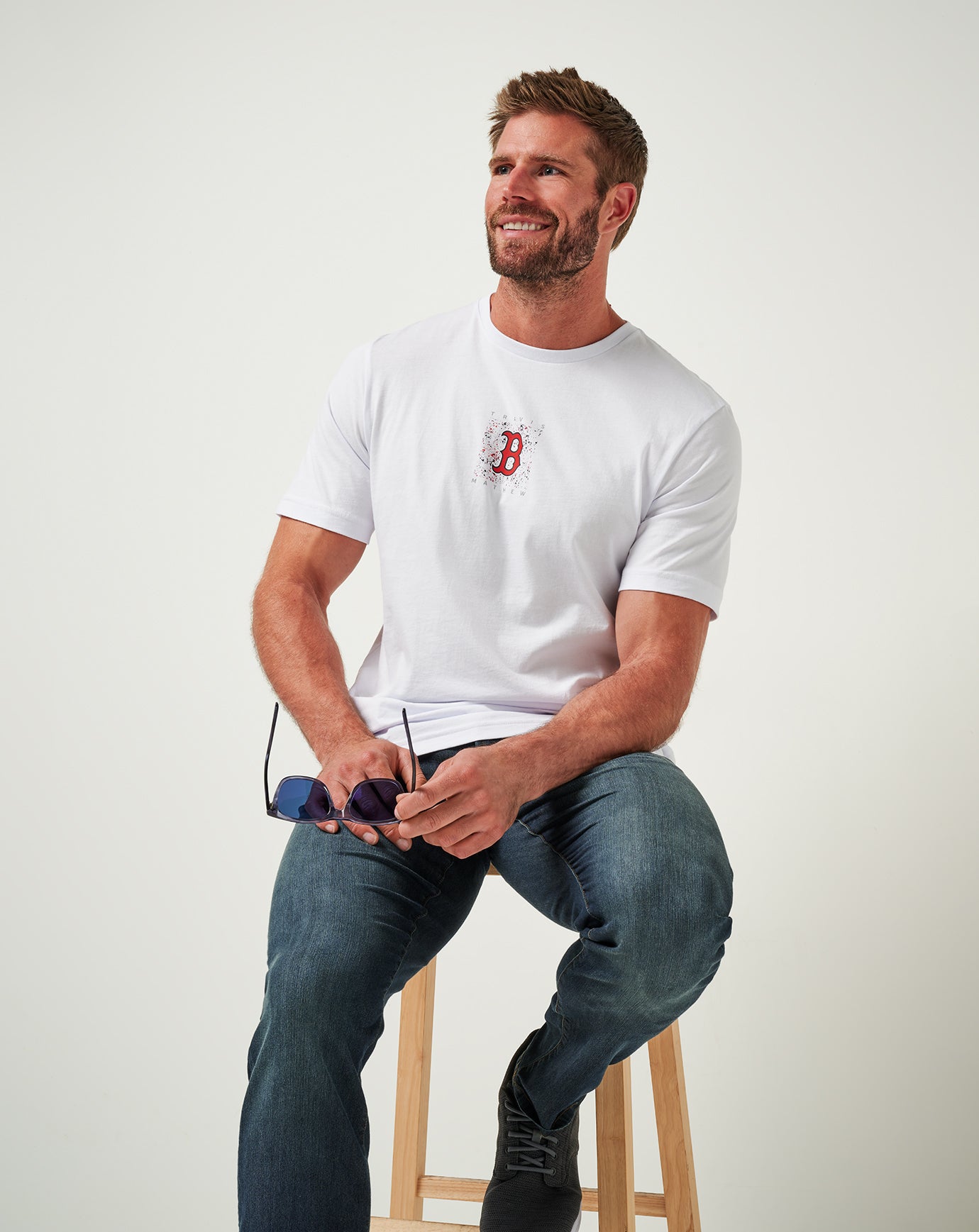 Boston Red Sox In The Dugout Tee - Image 5