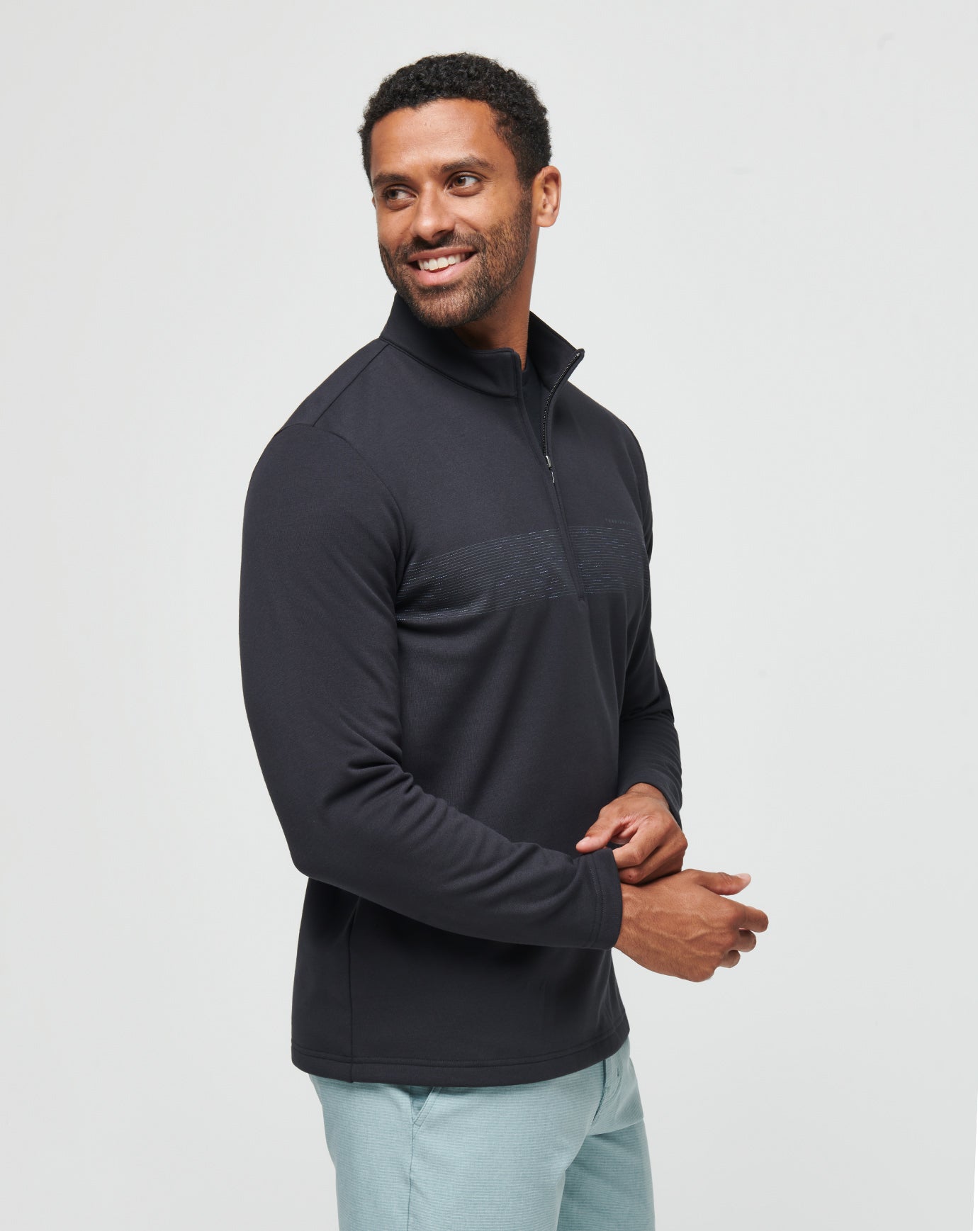 Upgraded Fleece Chest Stripe Quarter Zip - Image 2