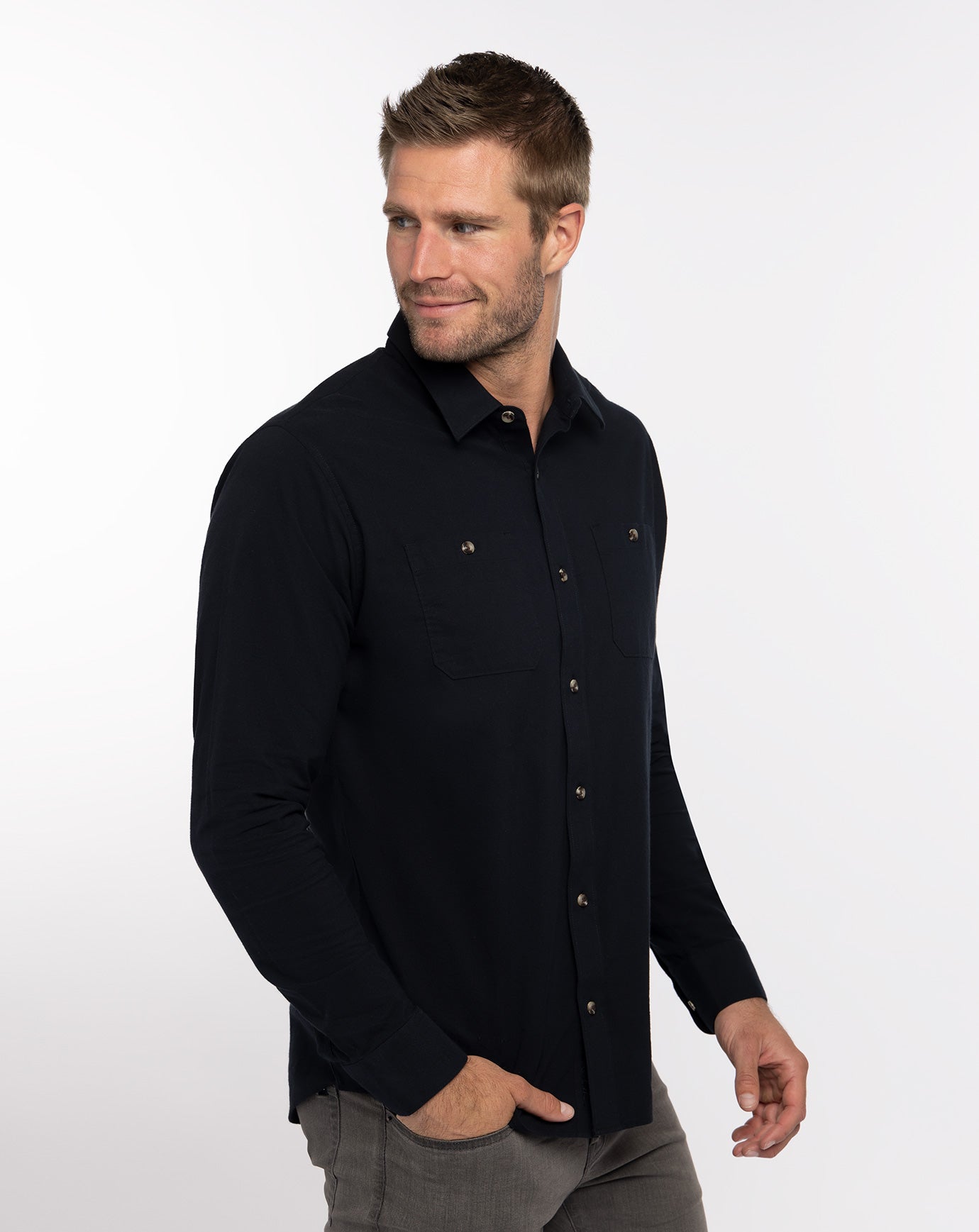 Cloud Flannel Button-Up - Image 2