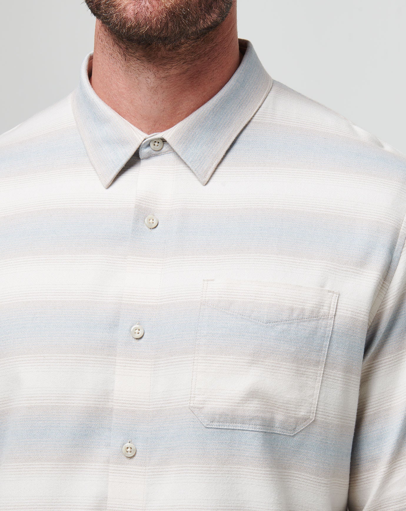 Cloud Flannel Stripe Button-Up - Image 3