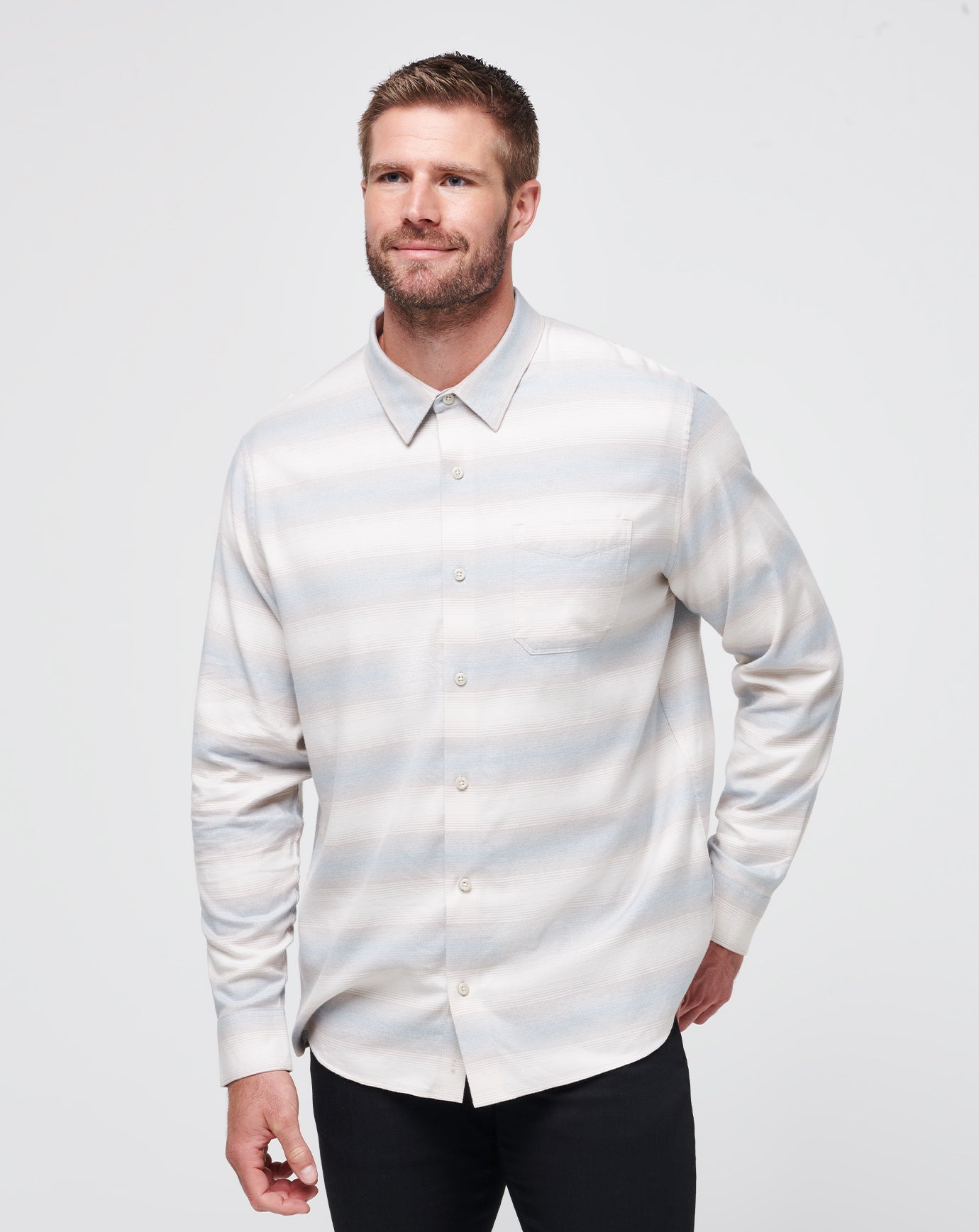 Cloud Flannel Stripe Button-Up - Image 4