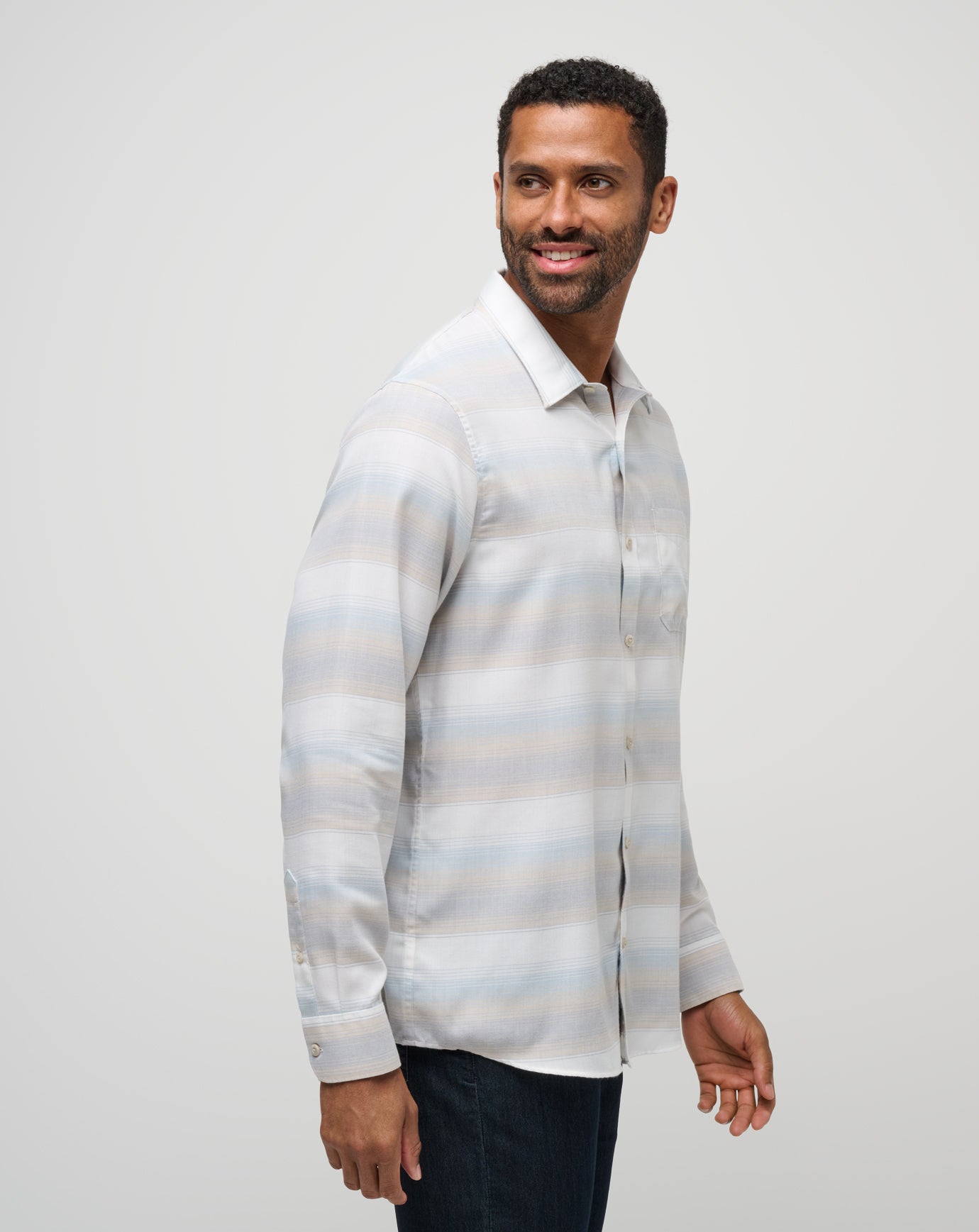 Cloud Flannel Stripe Button-Up - Image 6