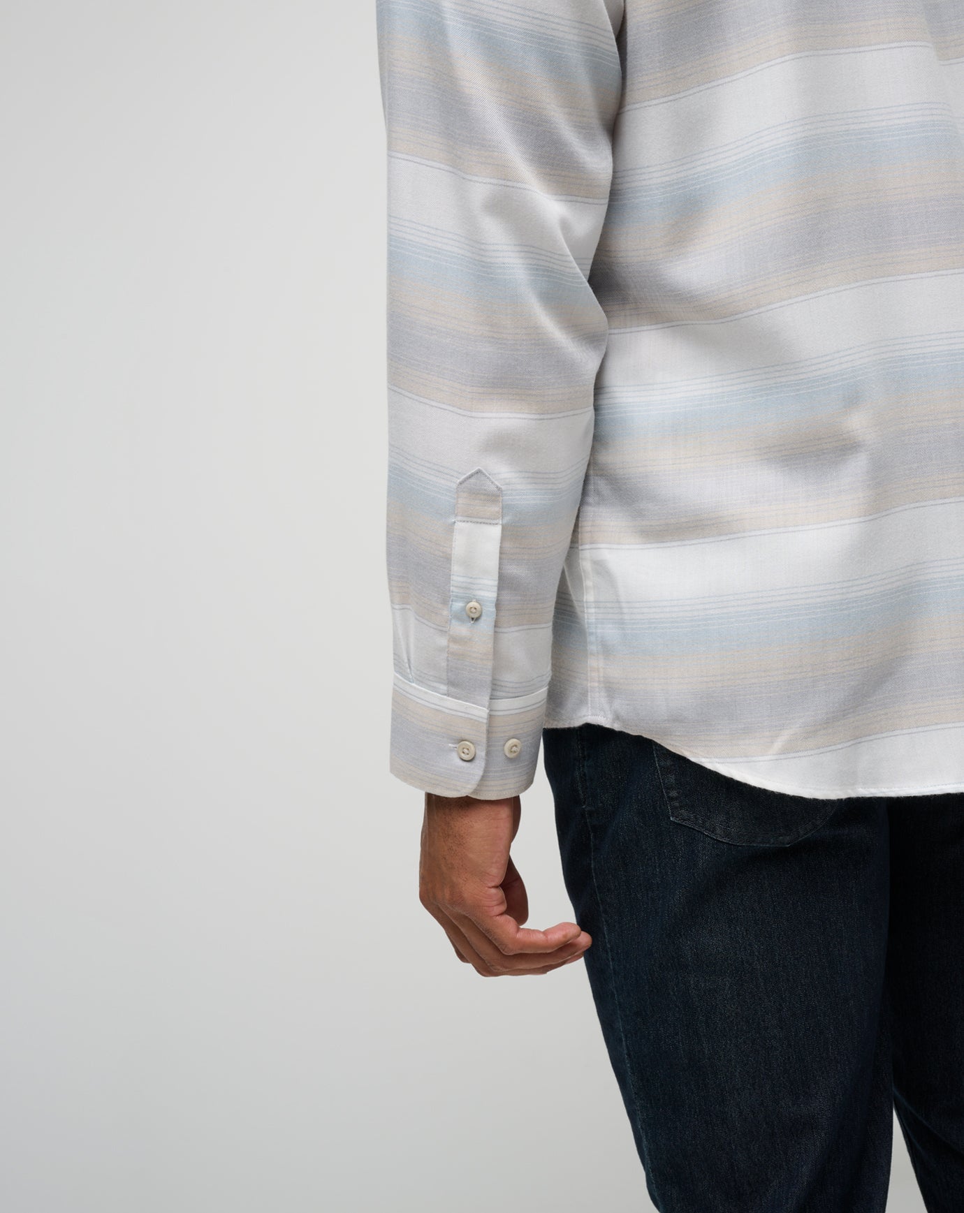 Cloud Flannel Stripe Button-Up - Image 9