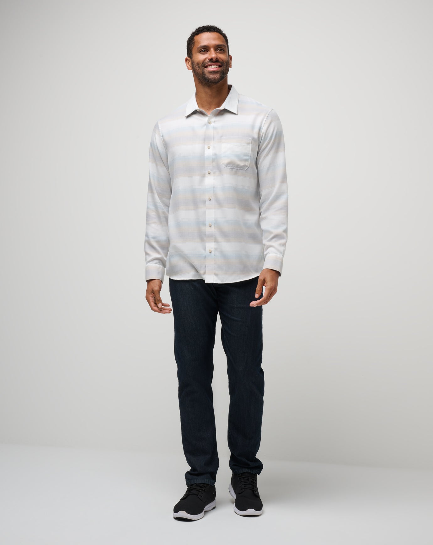 Cloud Flannel Stripe Button-Up - Image 10