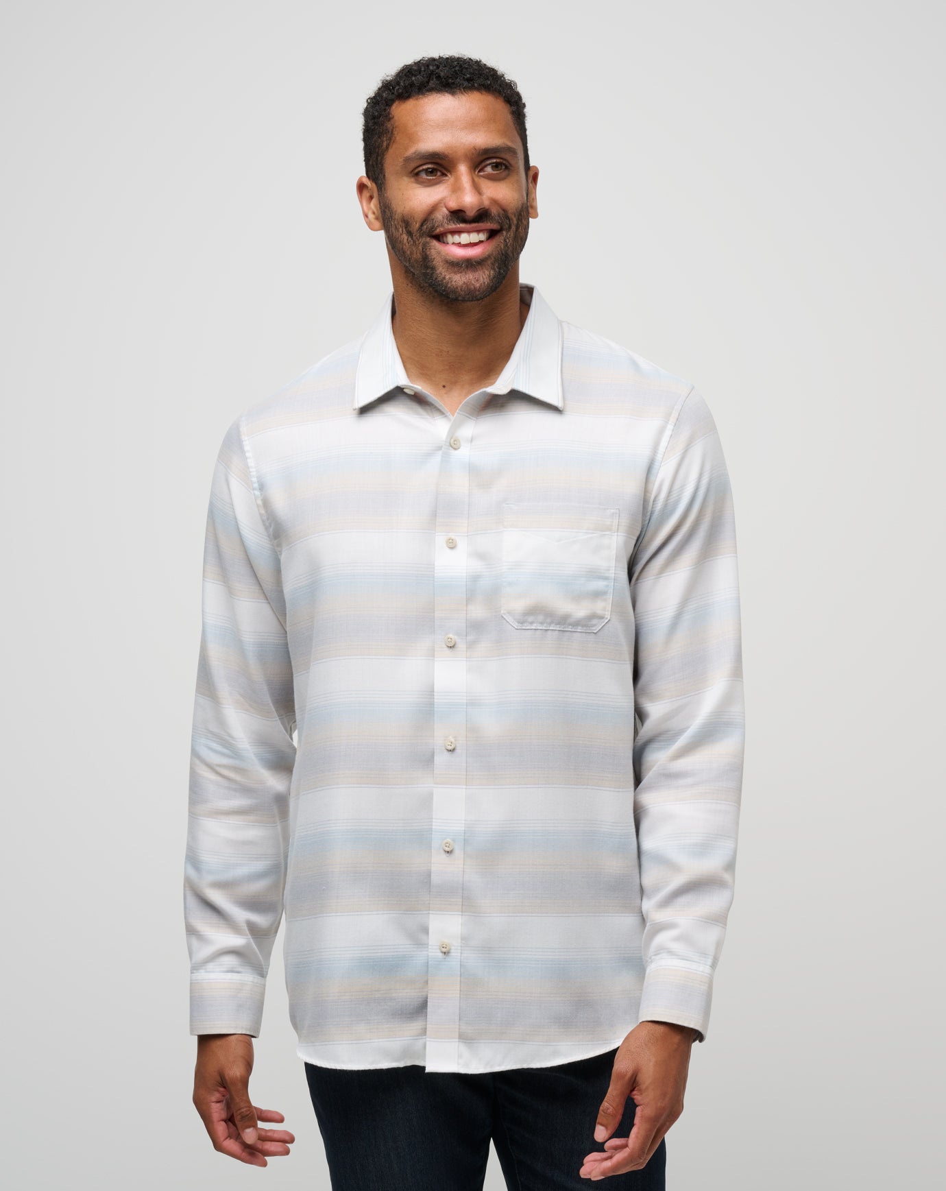 Cloud Flannel Stripe Button-Up - Image 5