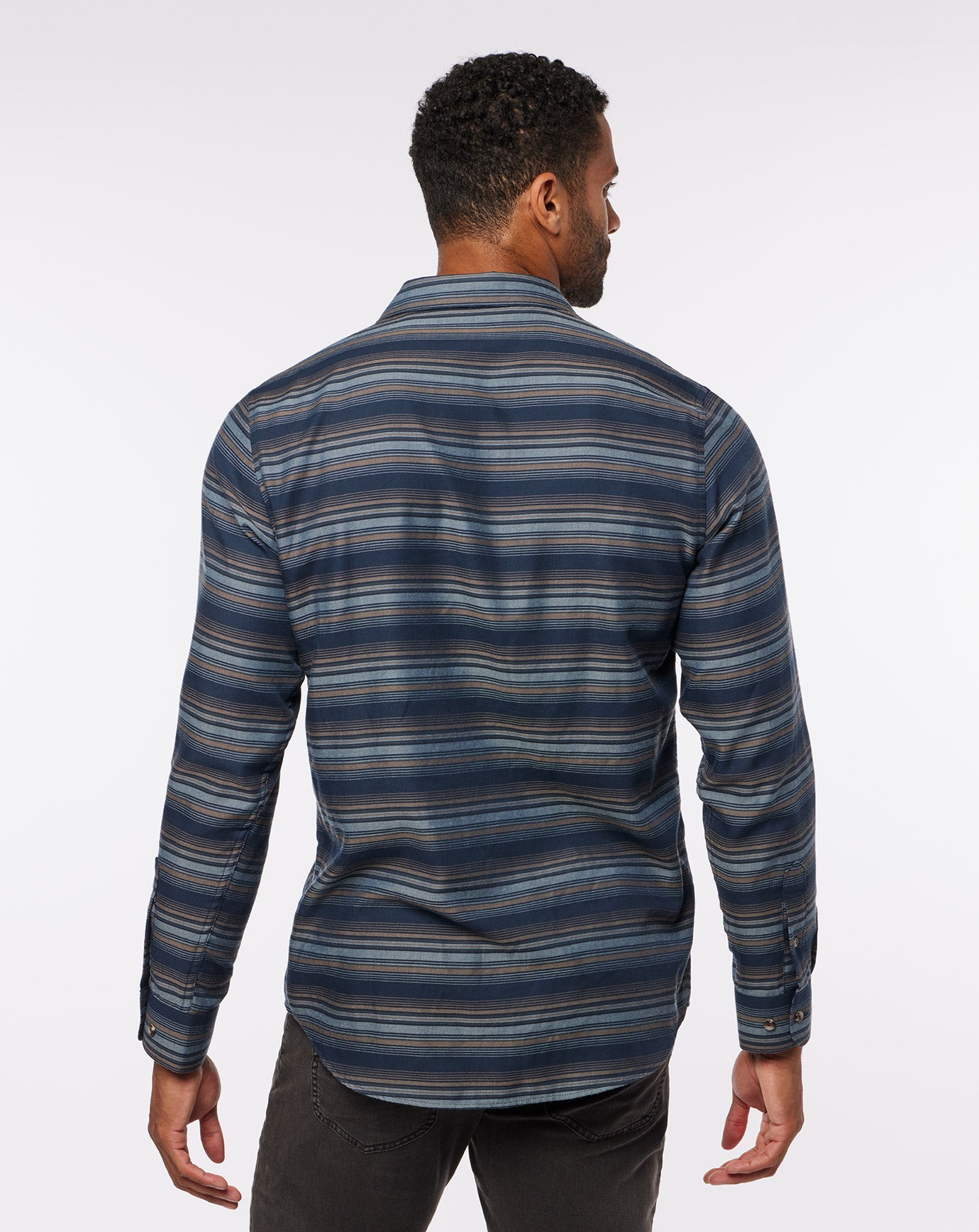Cloud Flannel Stripe Button-Up - Image 15