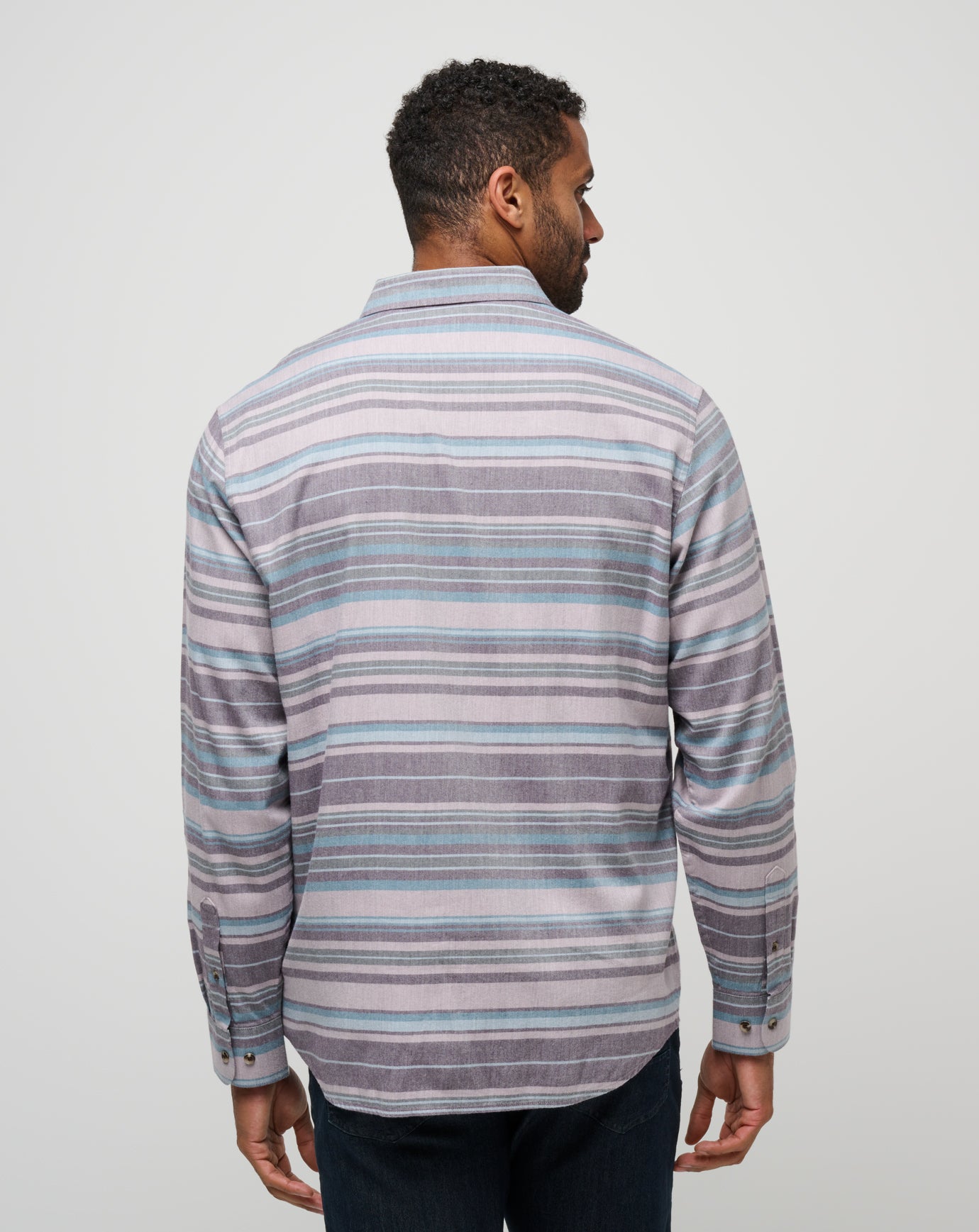 Cloud Flannel Stripe Button-Up - Image 19
