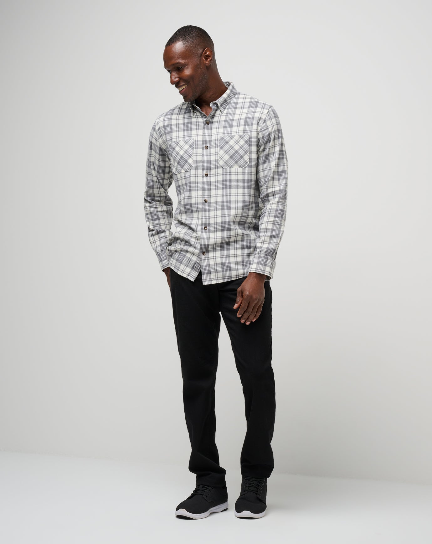 Cloud Flannel Plaid Button-Up - Image 18