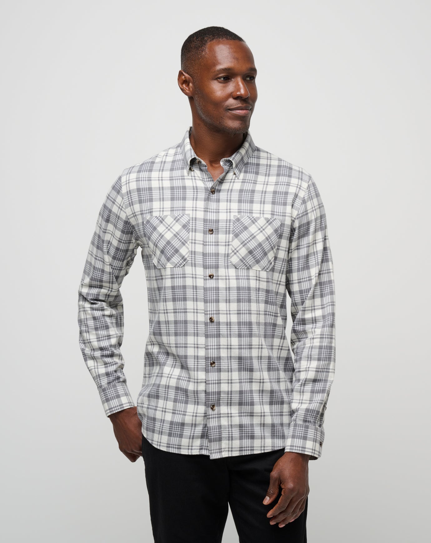 Cloud Flannel Plaid Button-Up - Image 13
