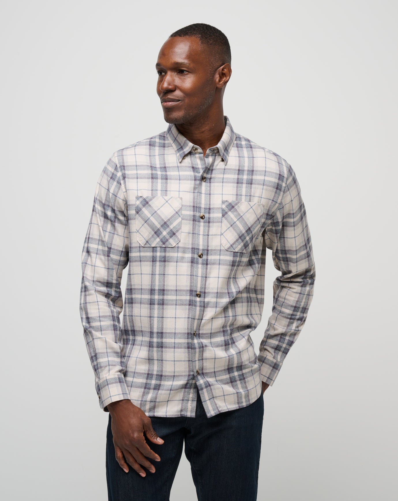 Cloud Flannel Plaid Button-Up - Image 21