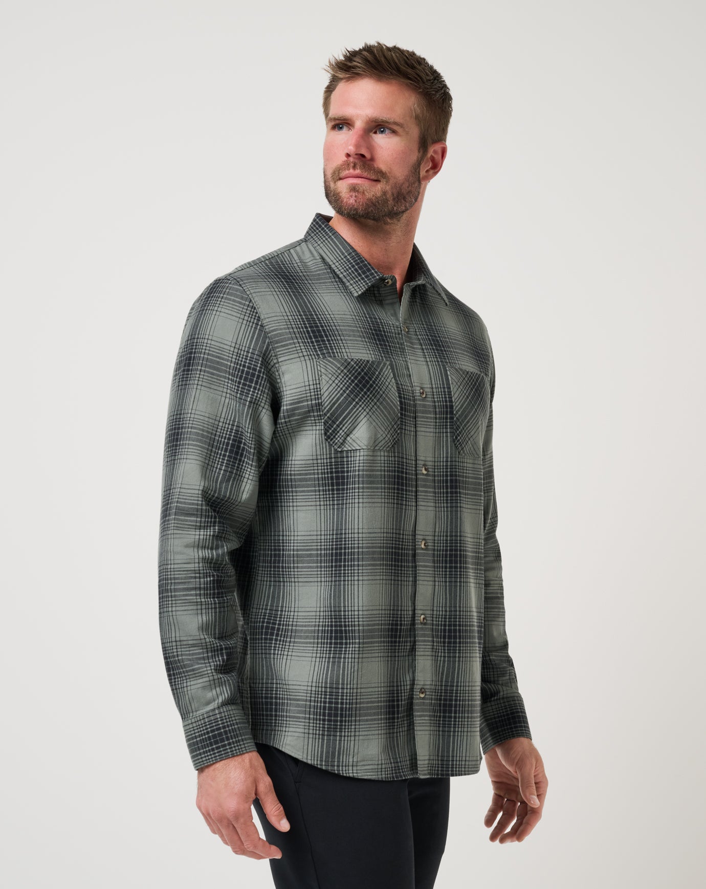 Cloud Flannel Plaid Button-Up - Image 30