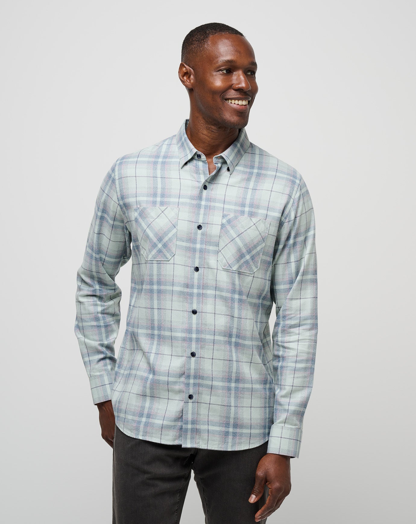 Cloud Flannel Plaid Button-Up - Image 36