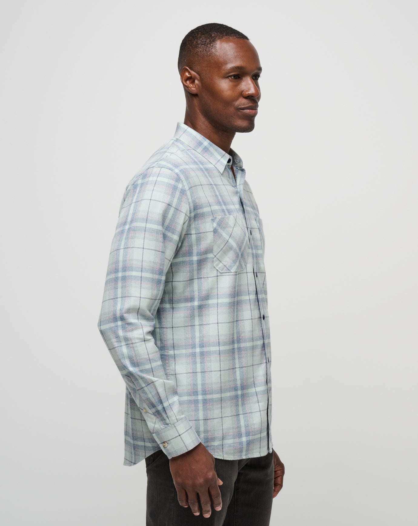 Cloud Flannel Plaid Button-Up - Image 37