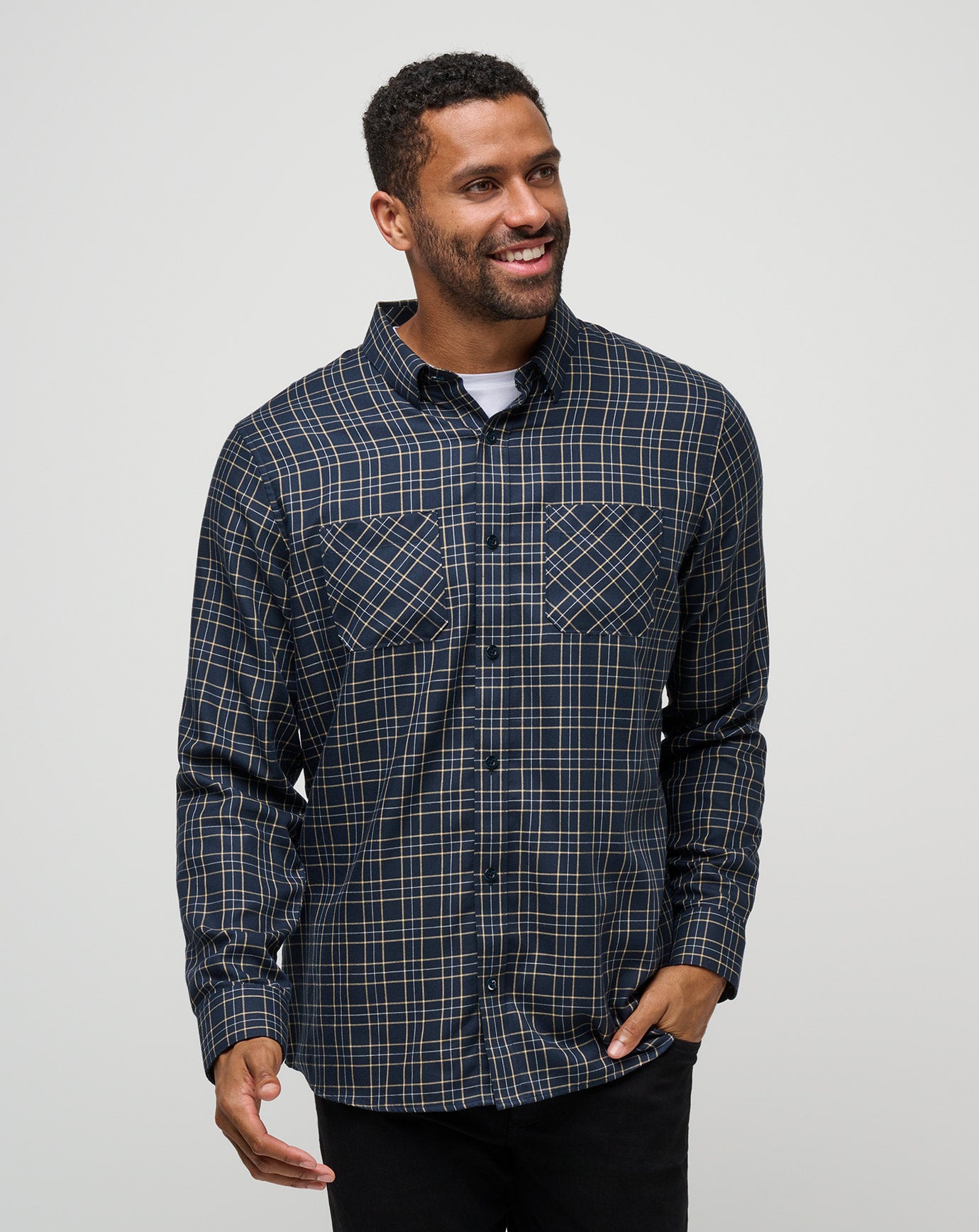 Cloud Flannel Plaid Button-Up - Image 44