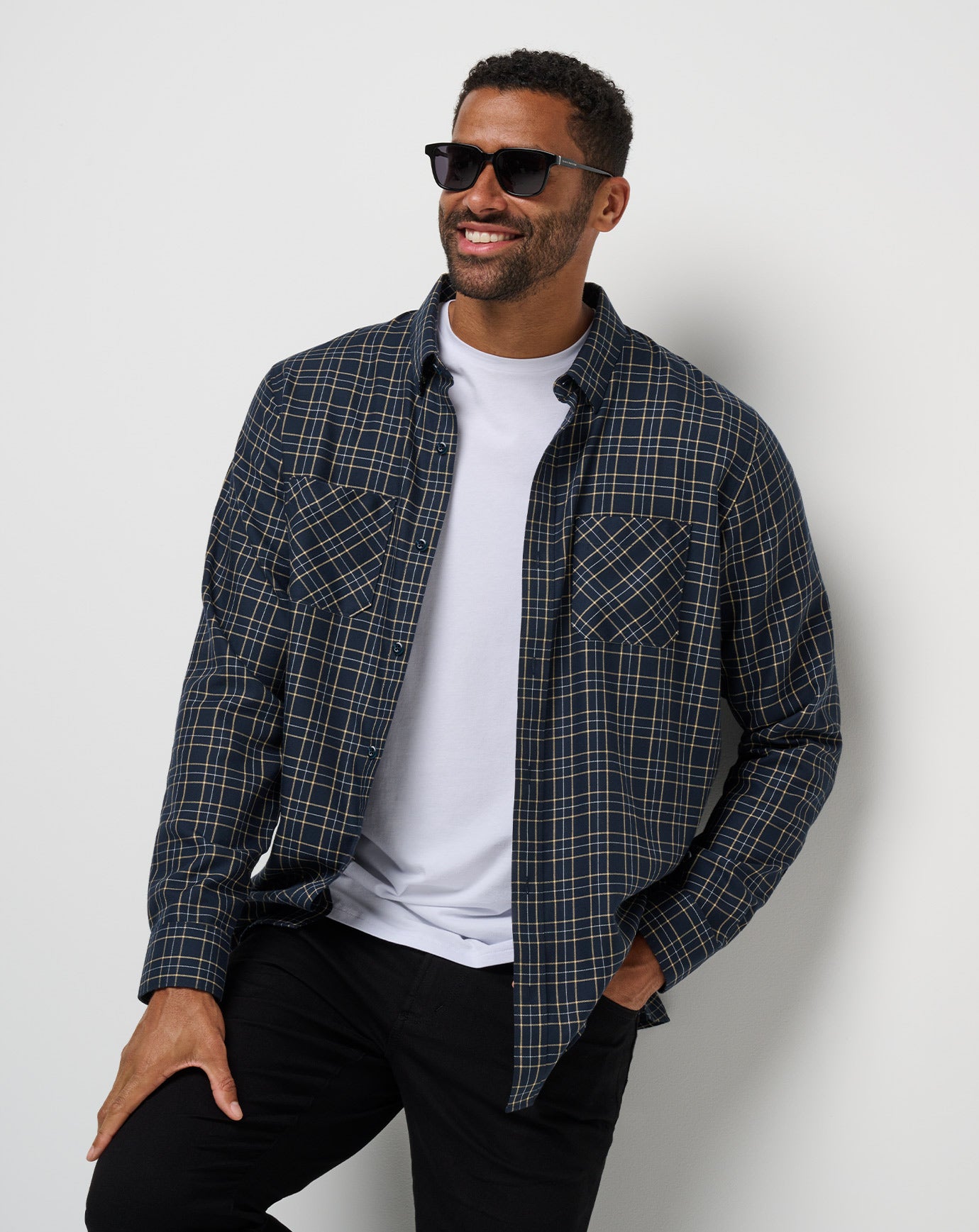 Cloud Flannel Plaid Button-Up - Image 49