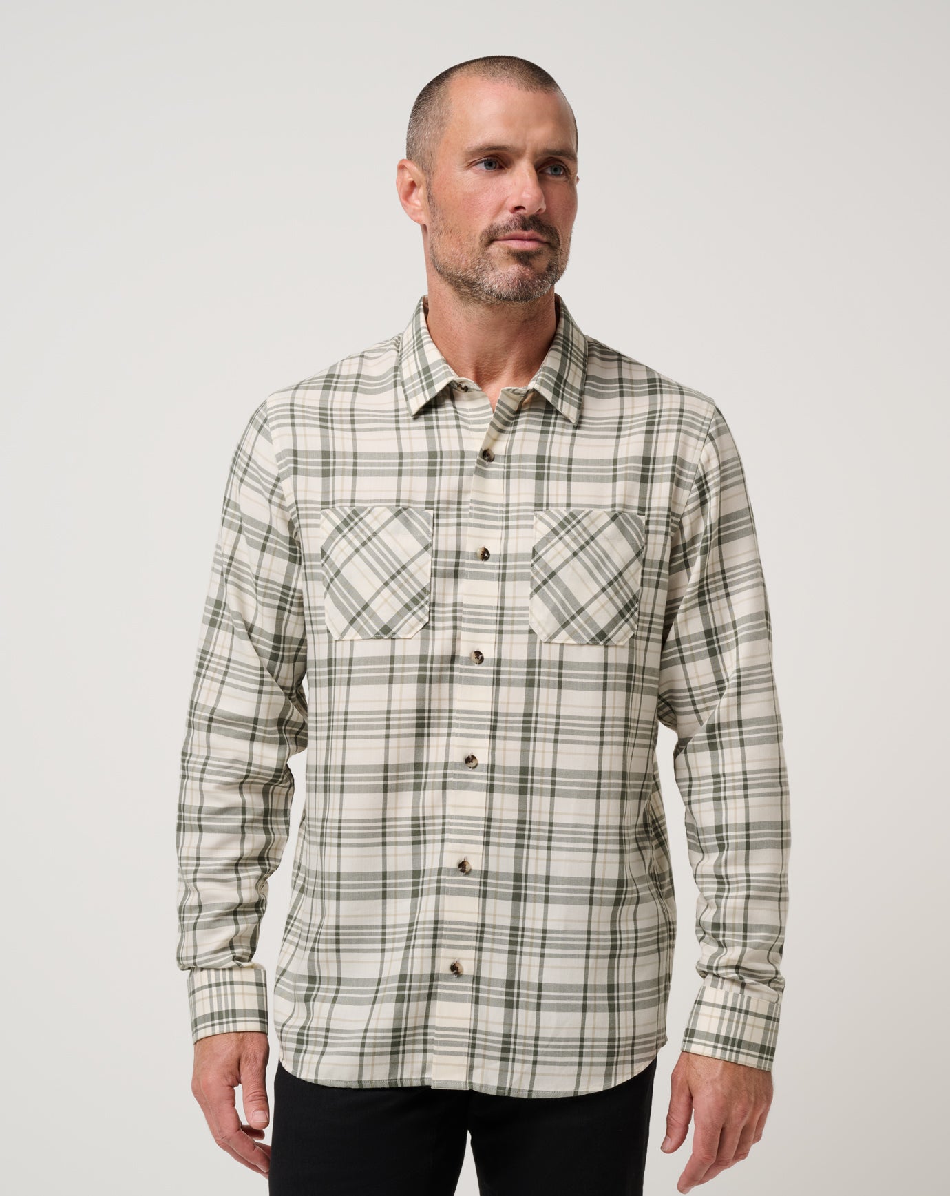 Cloud Flannel Plaid Button-Up - Image 69