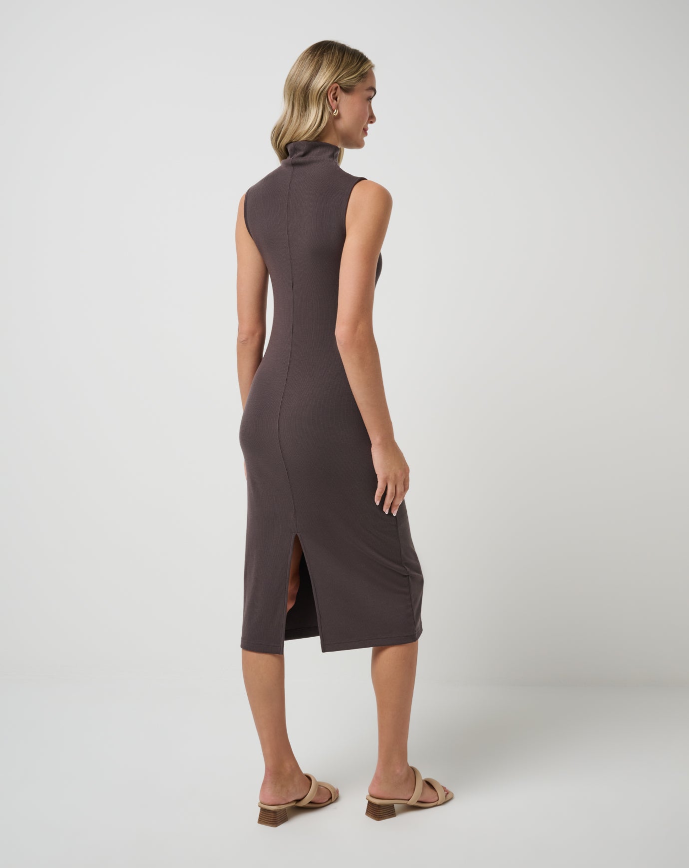 Cloud Rib Mock Neck Dress - Image 2