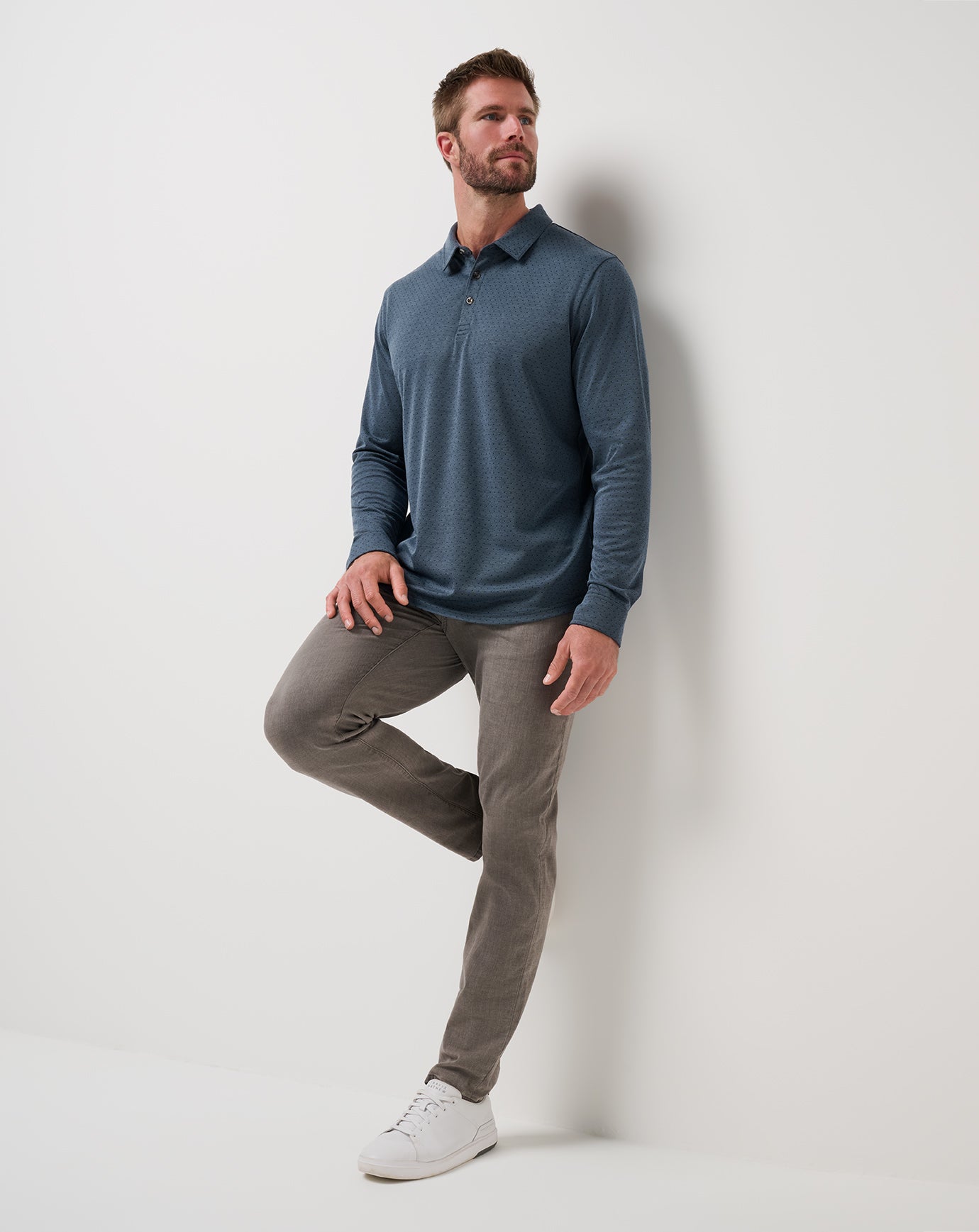 Handsome Town Long Sleeve Polo - Image 20