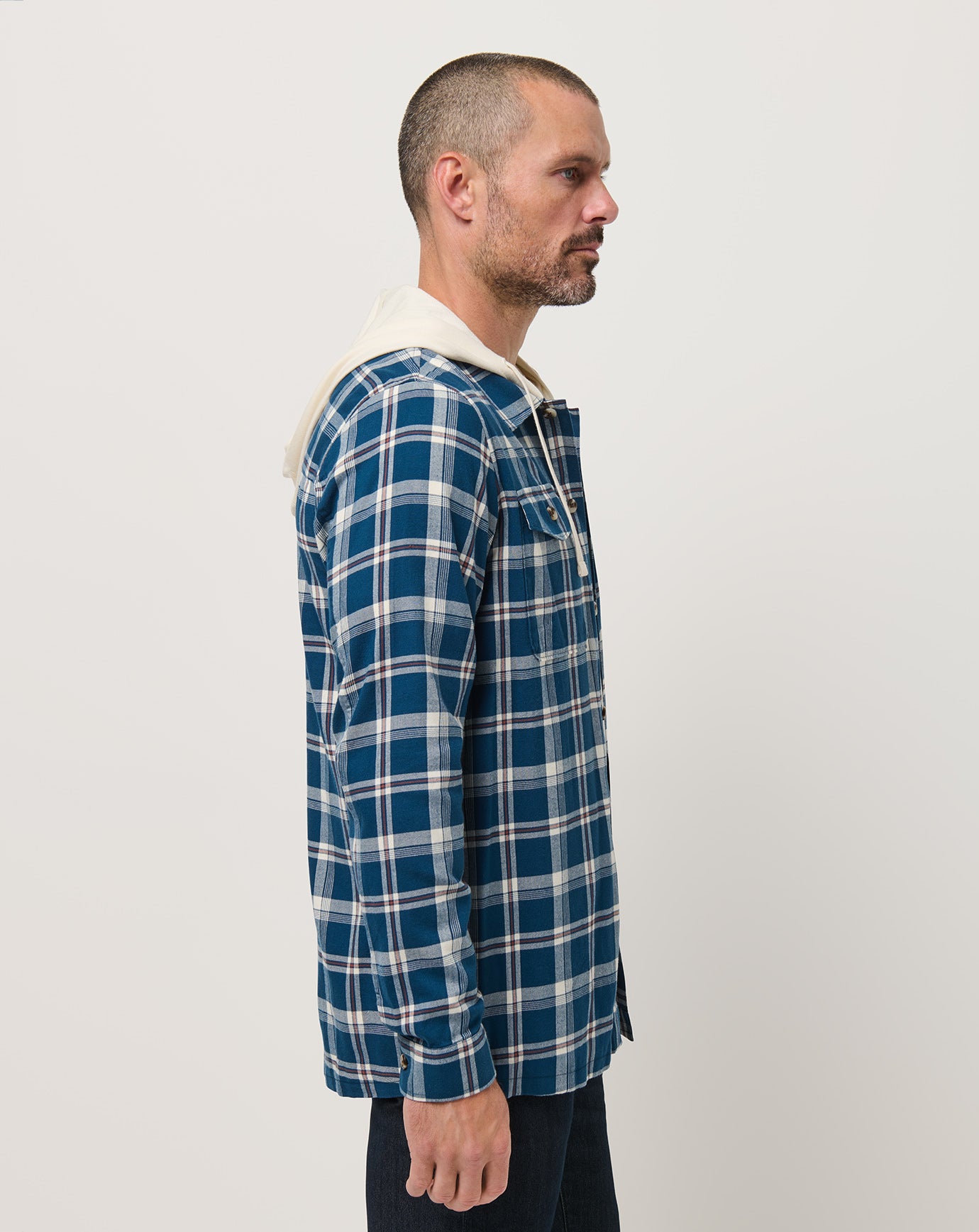 Cloud Flannel Hooded Button-Up - Image 2