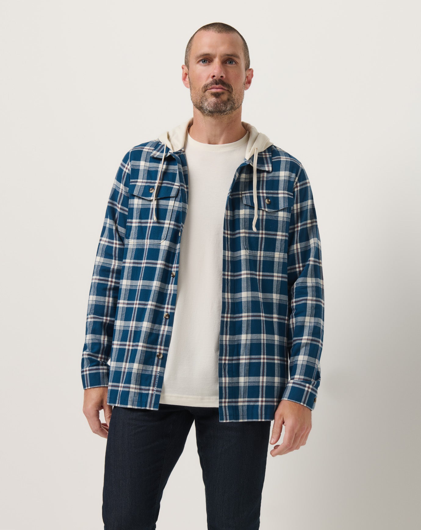 Cloud Flannel Hooded Button-Up - Image 8