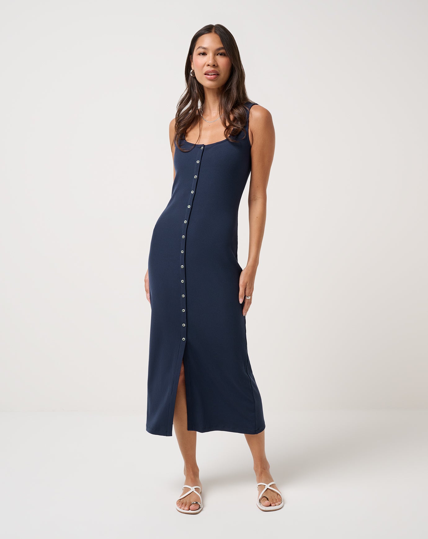Cloud Rib Button Tank Dress - Image 6