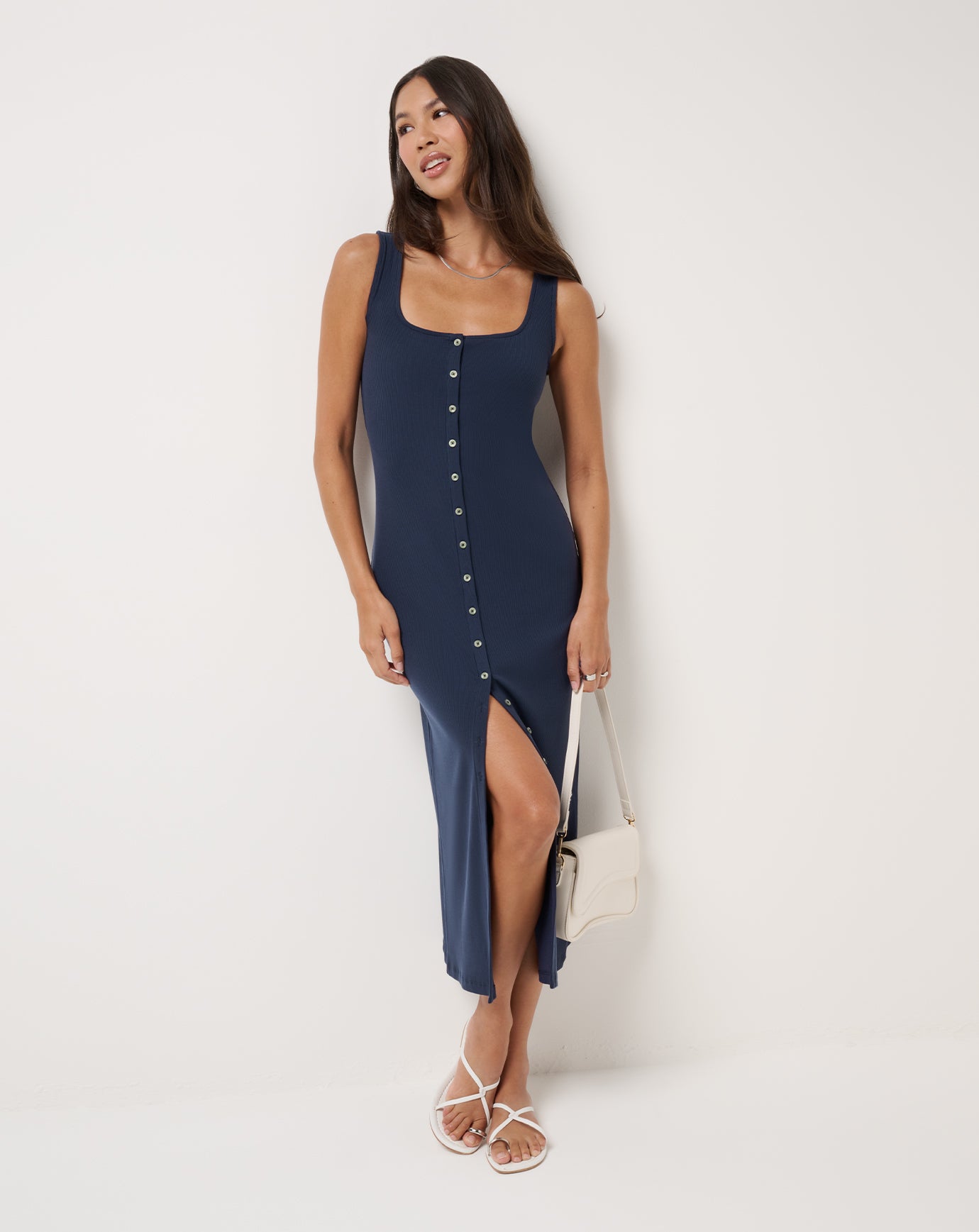 Cloud Rib Button Tank Dress - Image 9