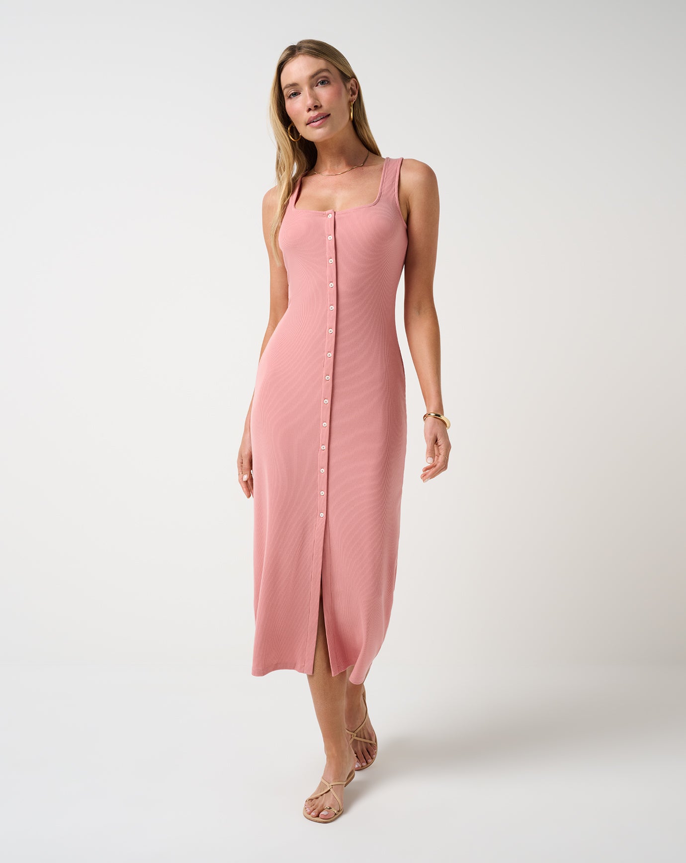Cloud Rib Button Tank Dress - Image 12